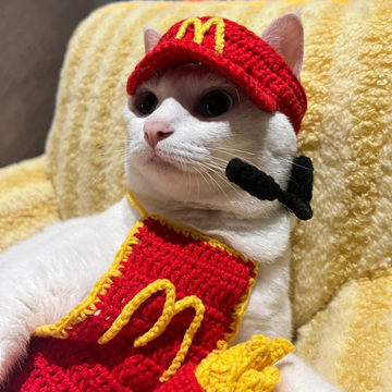 🍟 MeowDonald’s Cat Outfit